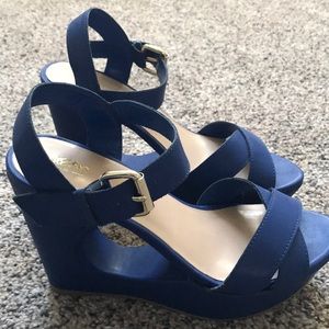 Royal Blue Wedges